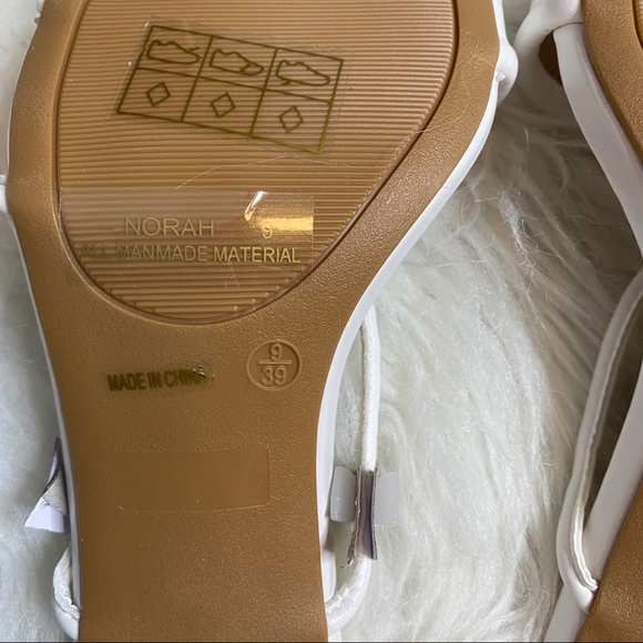 Lulus Norah Square Toe High Heel Sandals White - Picture 11 of 16